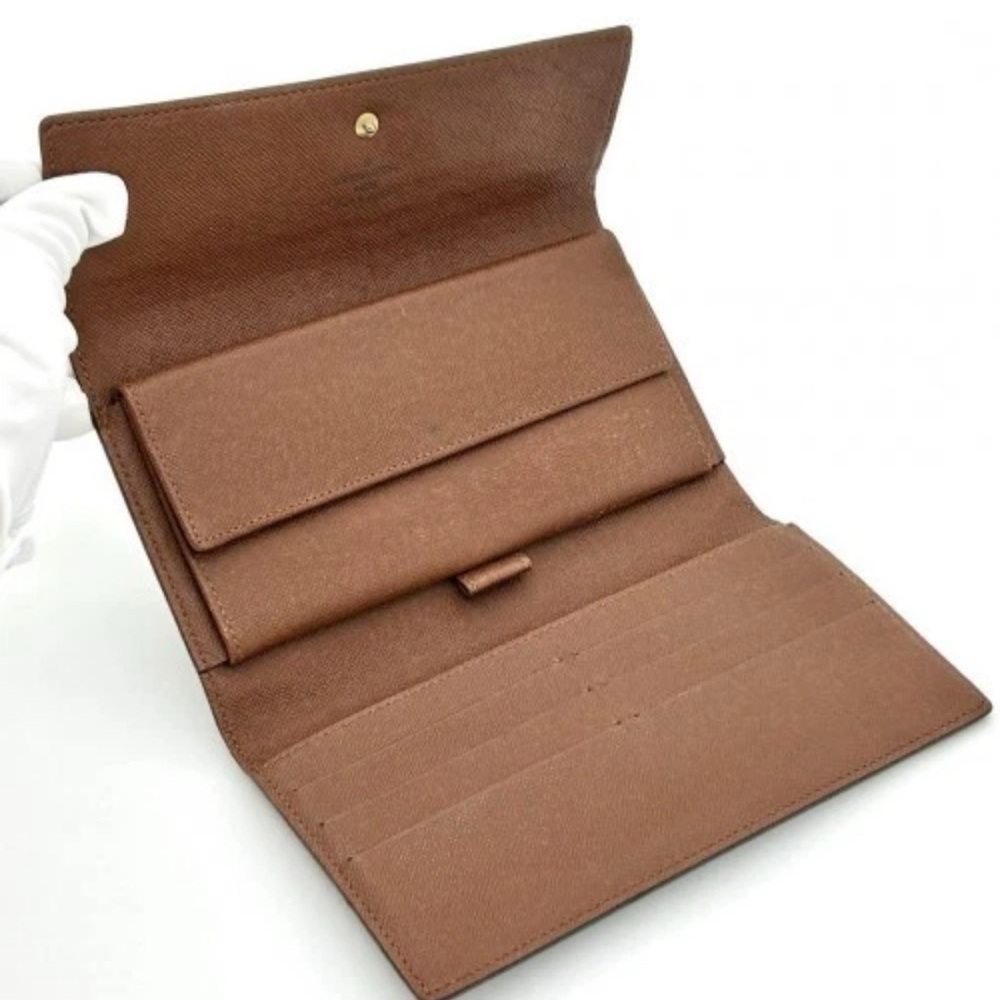 Louis Vuitton Monogram Canvas Trifold Wallet in Brown and Gold - Picture 4 of 11